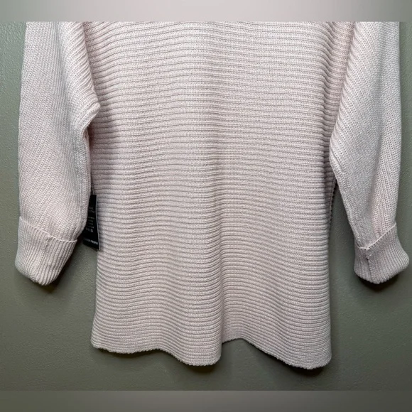 Boston Proper Women's Soft Pink Off the Shoulder Knit Sweater Size Large Preppy - Picture 13 of 16